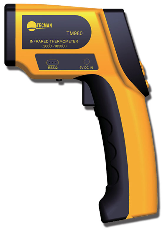 TM980手持式冶金专用非接触红外测温仪-30℃~1850℃ 物距比:50:1 多功能测量:最大、最小、温差、平均、对比等。发射率0.10~1.00连续可调,可设定温度报警功能,测量值储存功能。,。